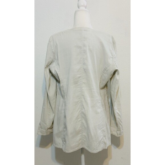 Eileen Fisher Size M Linen Blend Open Jacket Closet Staple Timeless Minimalist - Picture 7 of 11